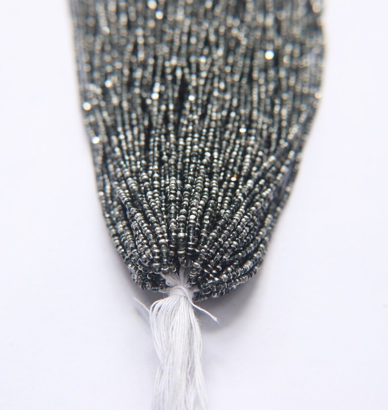 13/0 Patina Black Diamond Silver