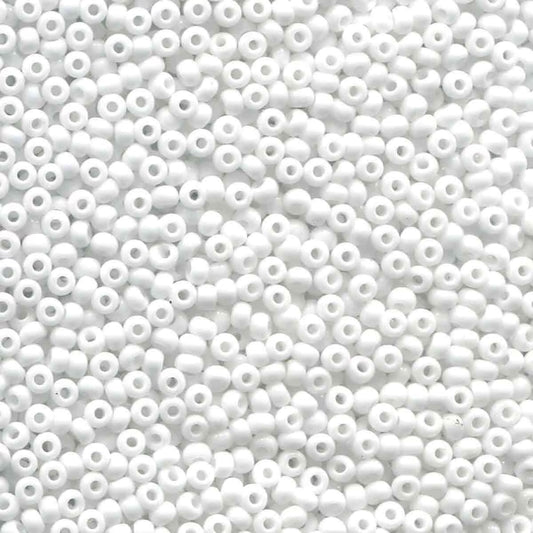 11/0 Preciosa Chalk White