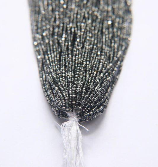 11/0 Patina Black Diamond Silver